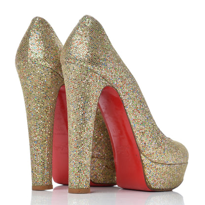 Christian Louboutin Glitter Bibi 140 Pumps 39.5 Gold 4 of 18