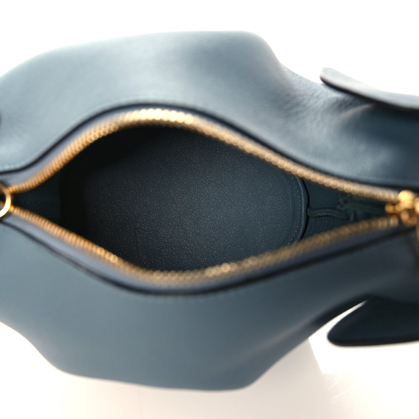 Calfskin Mini Elephant Crossbody Bag Stone Blue