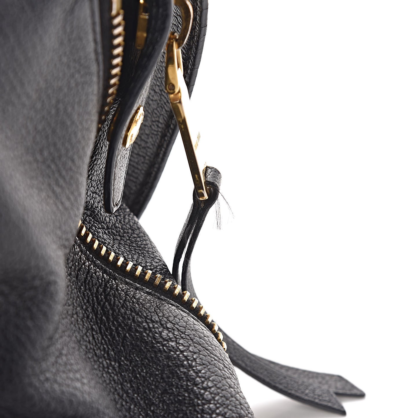 Goatskin Madras Zip Tote Black