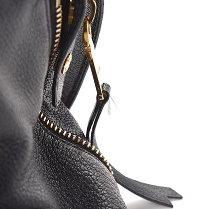 Miu Miu Goatskin Madras Zip Tote Black 8 of 22
