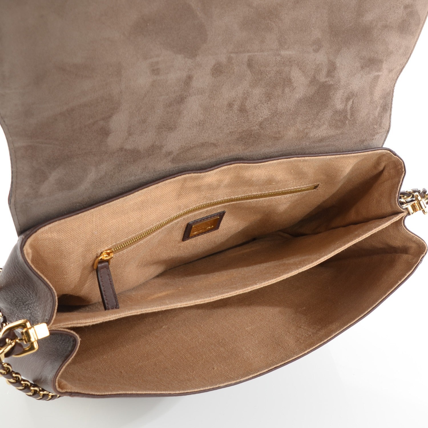 Fendi Vitello Multicolor Claudia Shoulder Bag Brown 9 of 9