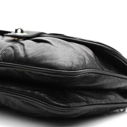 Chanel Lambskin Quilted Pile Ou Face Flap Black 11 of 11