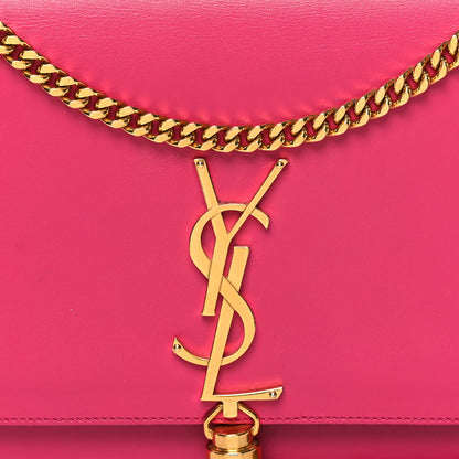 Saint Laurent Smooth Calfskin Classic Monogram Kate Tassel Chain Wallet Pink 7 of 9