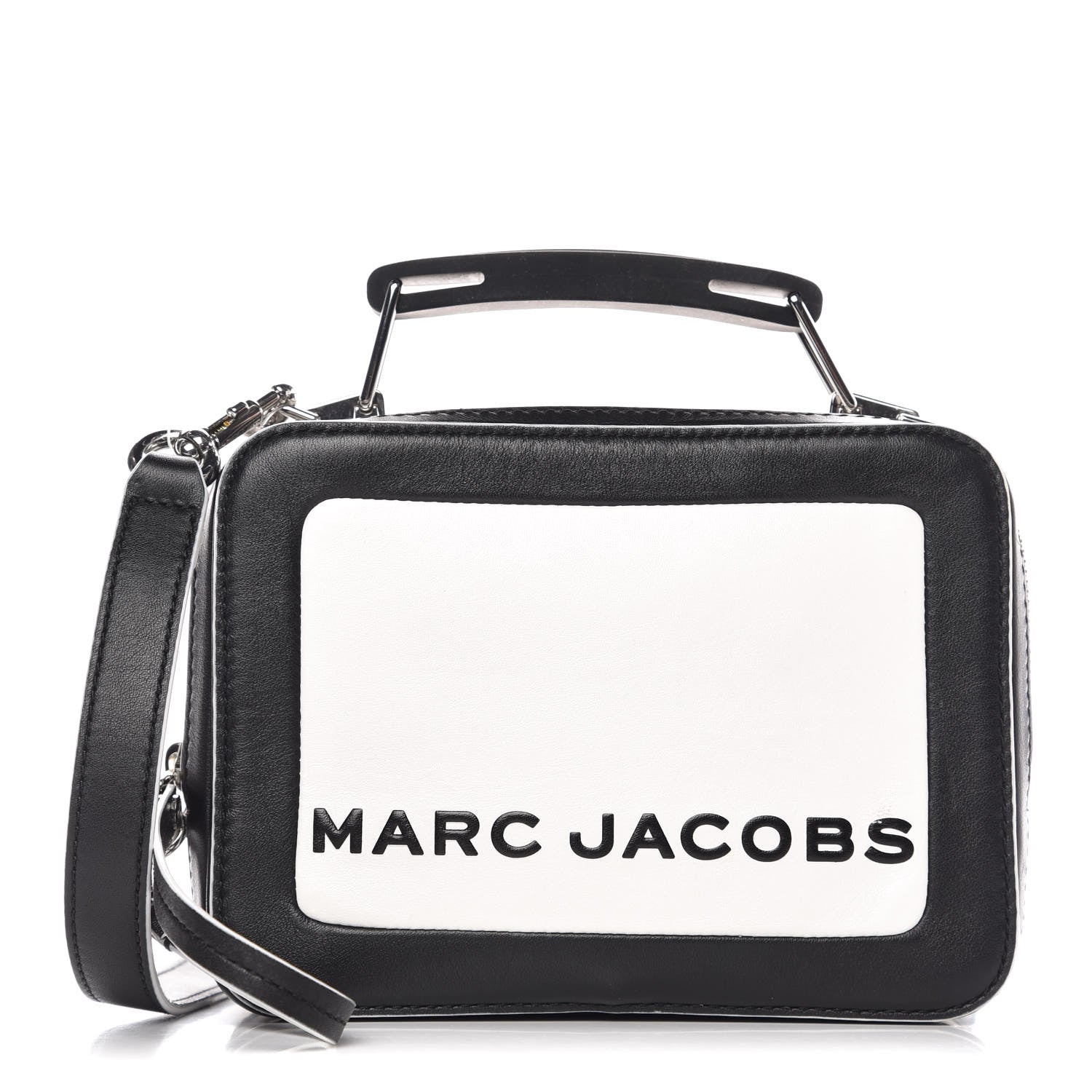 Marc Jacobs Calfskin The Box 20 Crossbody Black White 1 of 10