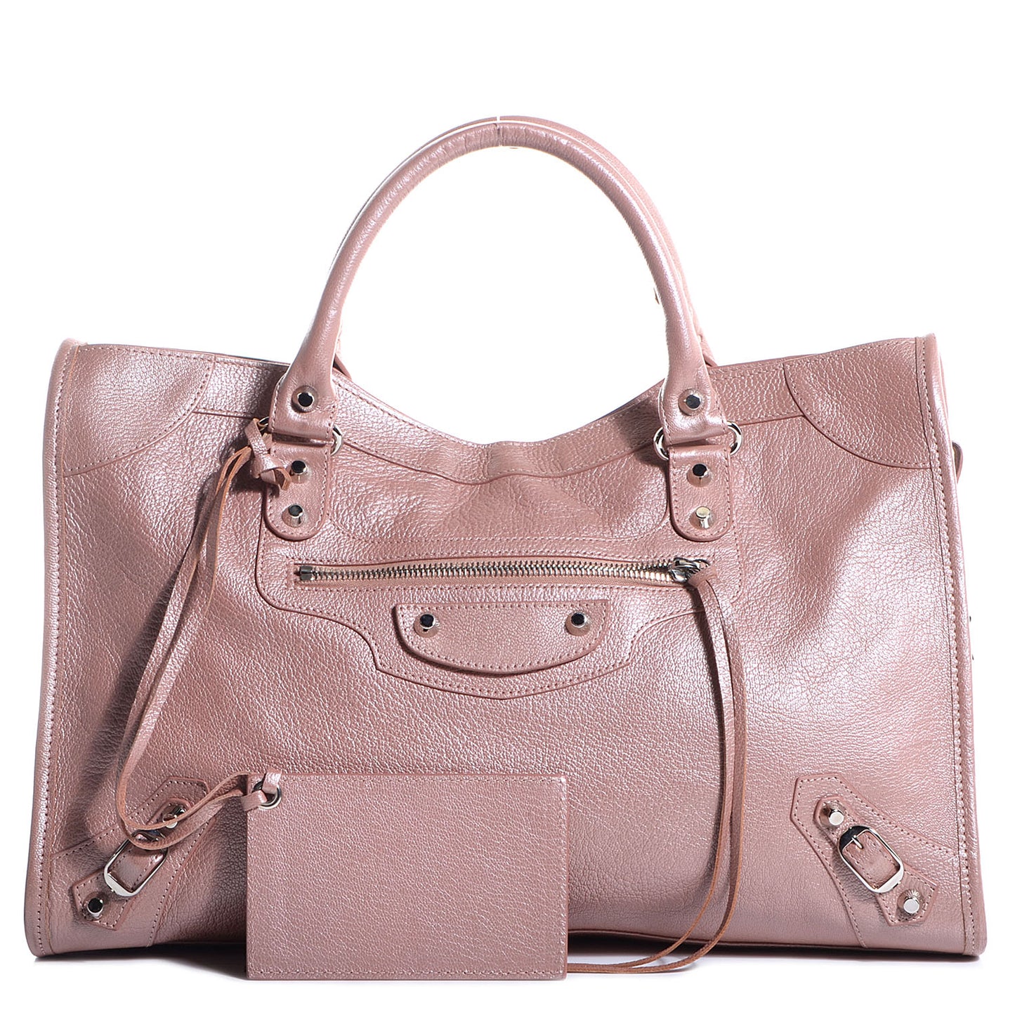 Pearlescent Goatskin Classic Palladium Hardware City Rose Rose Light