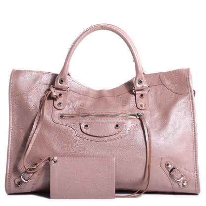 Balenciaga Pearlescent Goatskin Classic Palladium Hardware City Rose Rose Light 1 of 12