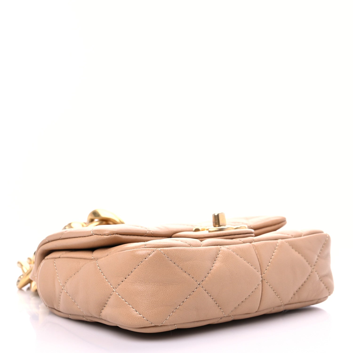 Chanel Lambskin Quilted Mini Funky Town Flap Beige 4 of 10