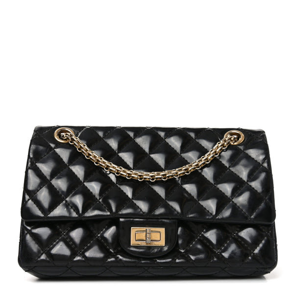 Chanel Patent Quilted Accordion Reissue 2.55 Flap Black 1904736