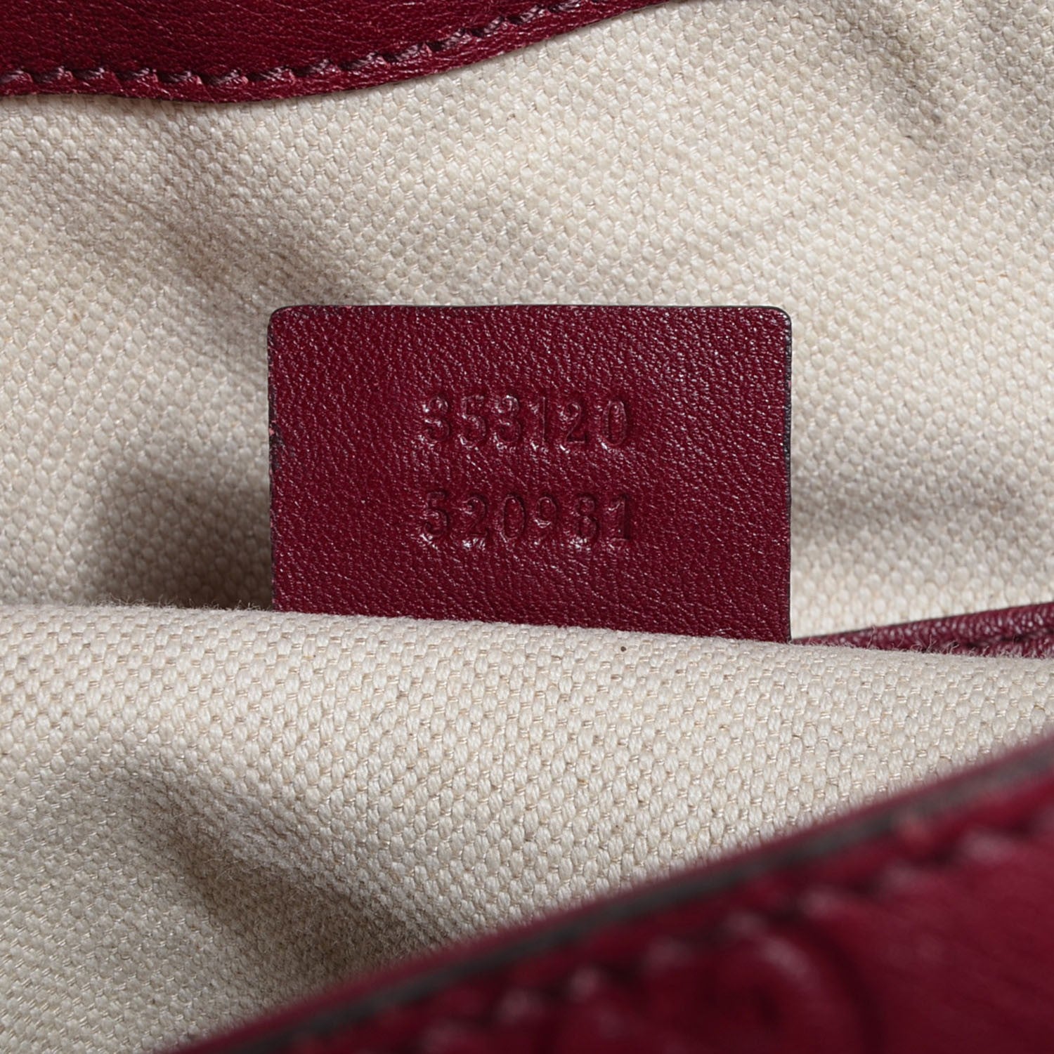 Gucci Guccissima Medium Bree Foldover Tote Classic Ruby 7 of 9