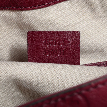 Gucci Guccissima Medium Bree Foldover Tote Classic Ruby 7 of 9