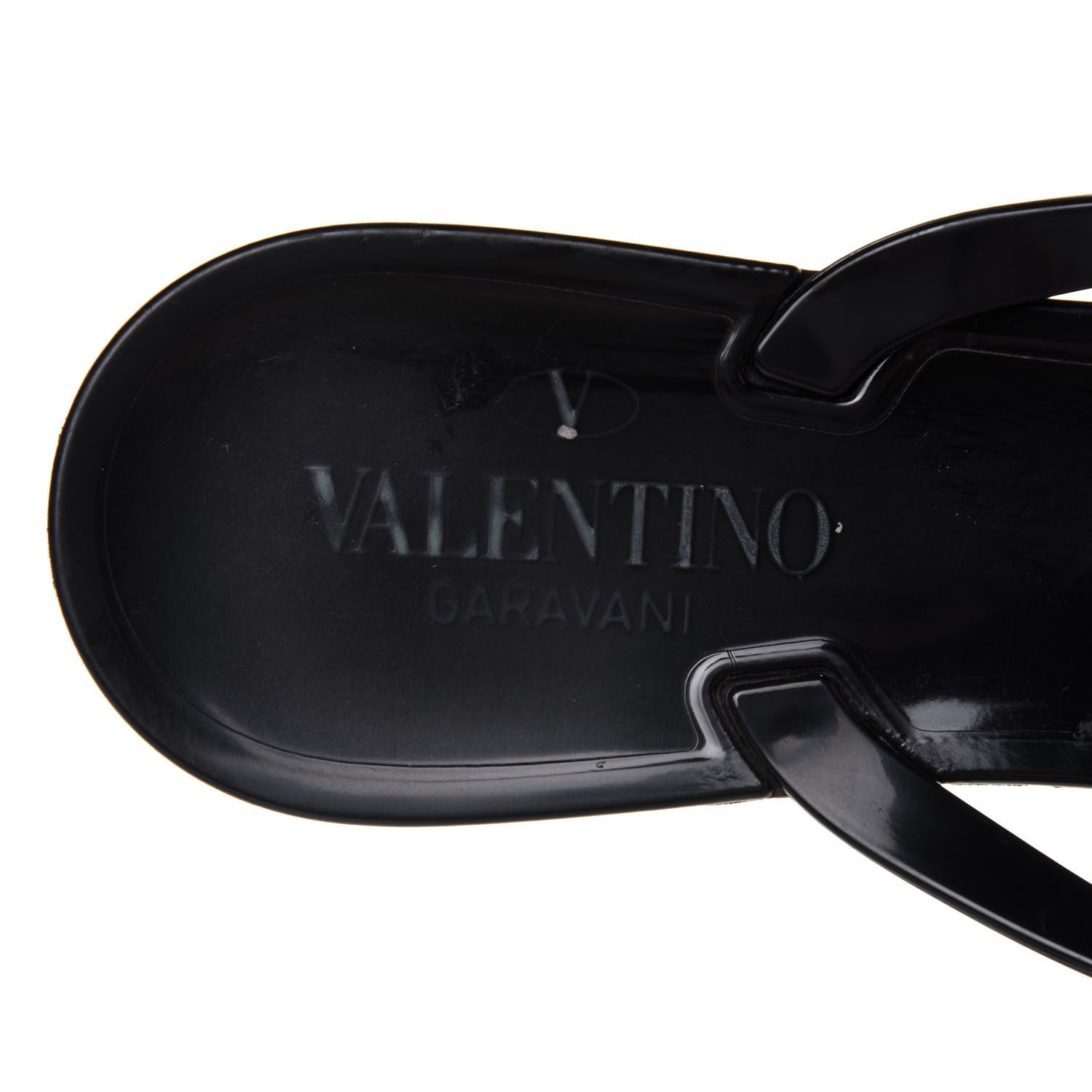 Valentino Garavani PVC Jelly Rockstud Bow Thong Sandals 39 Black 7 of 10