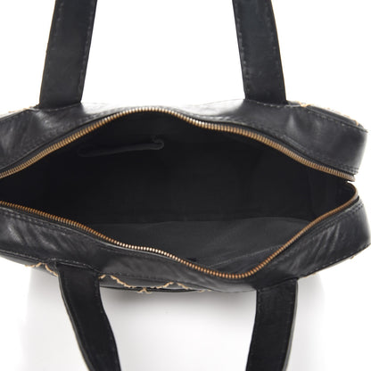 Chanel Calfskin Wild Stitch Top Handle Bag Black 5 of 14