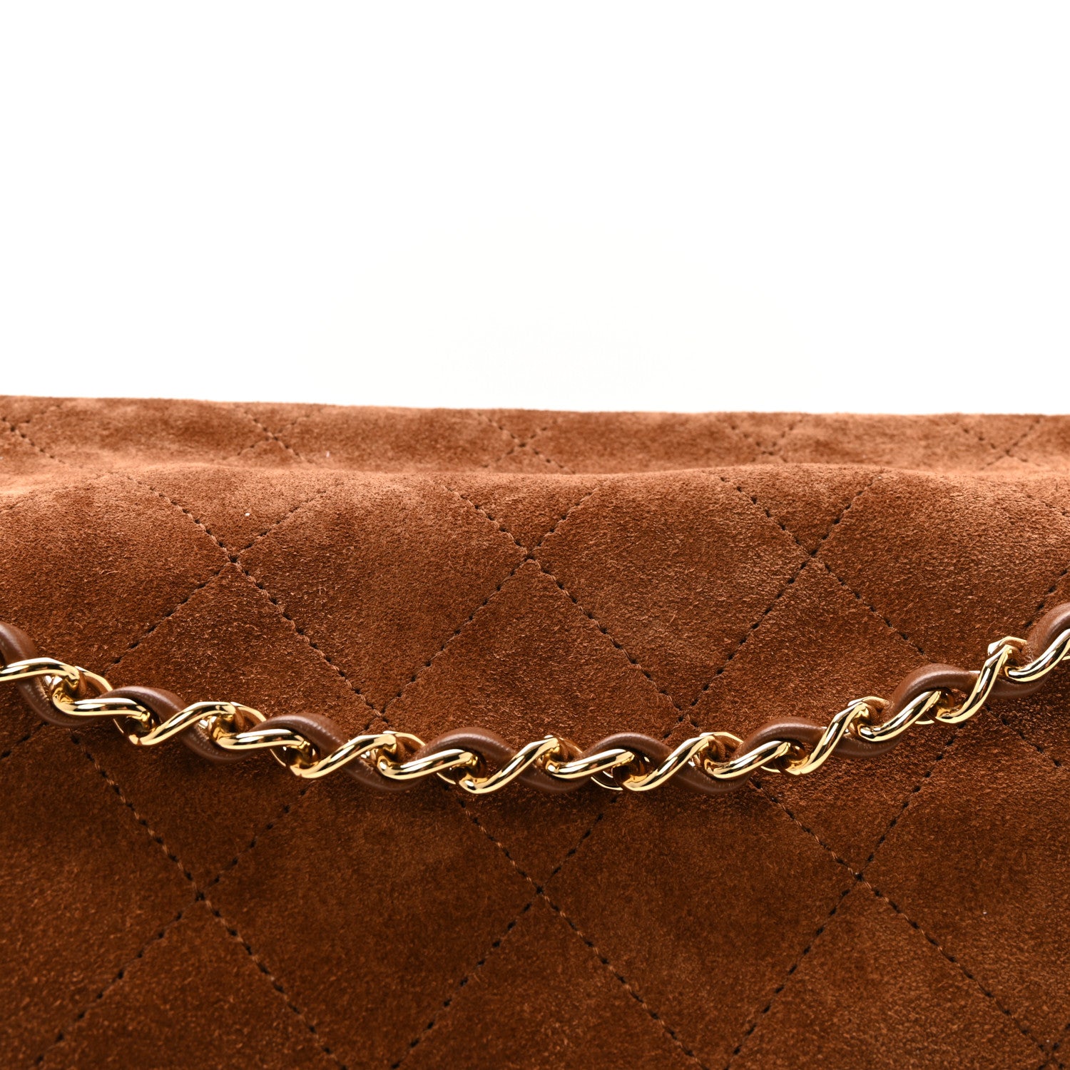 Chanel Suede Calfskin Small Souplissimo Maxi Flap Camel 8 of 11