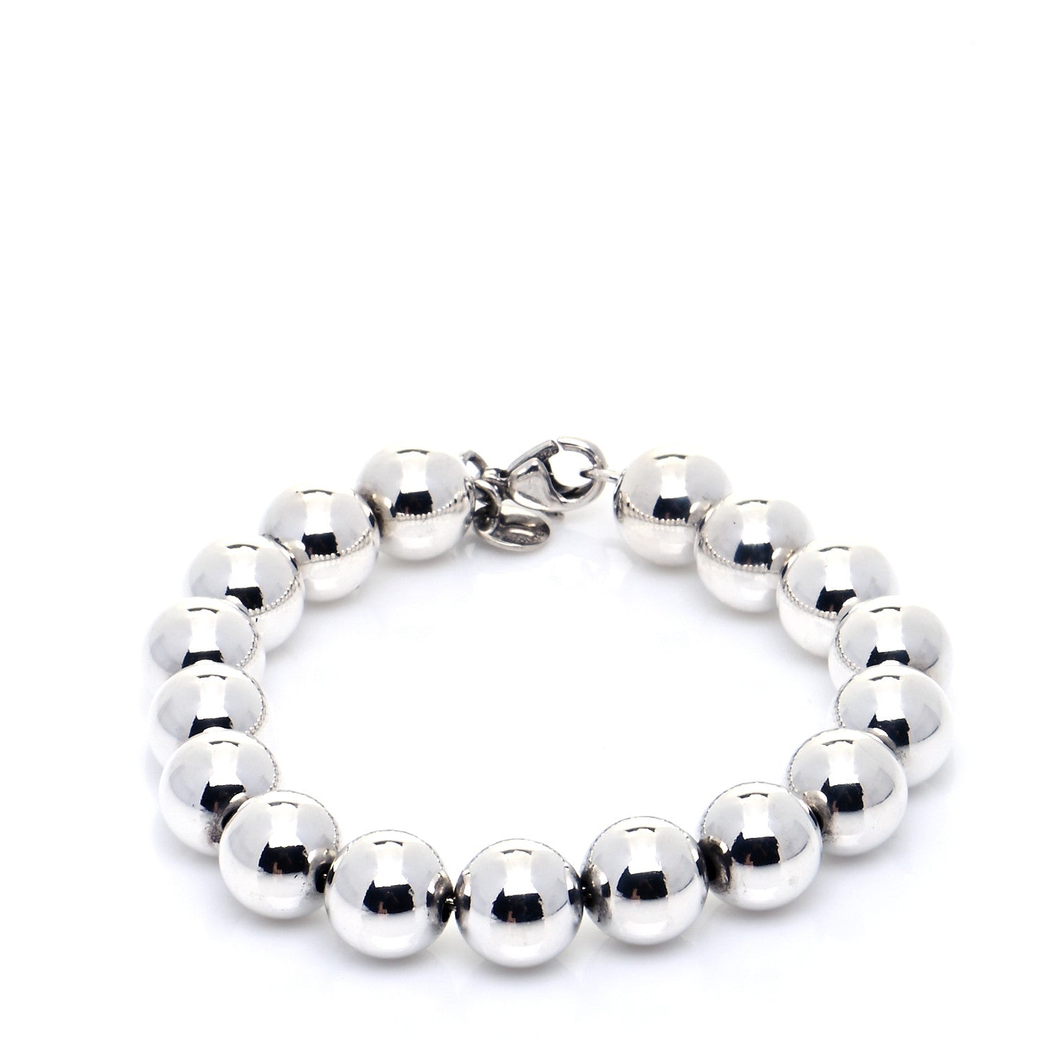 Tiffany Sterling Silver 10mm HardWear Ball Bracelet 1 of 8