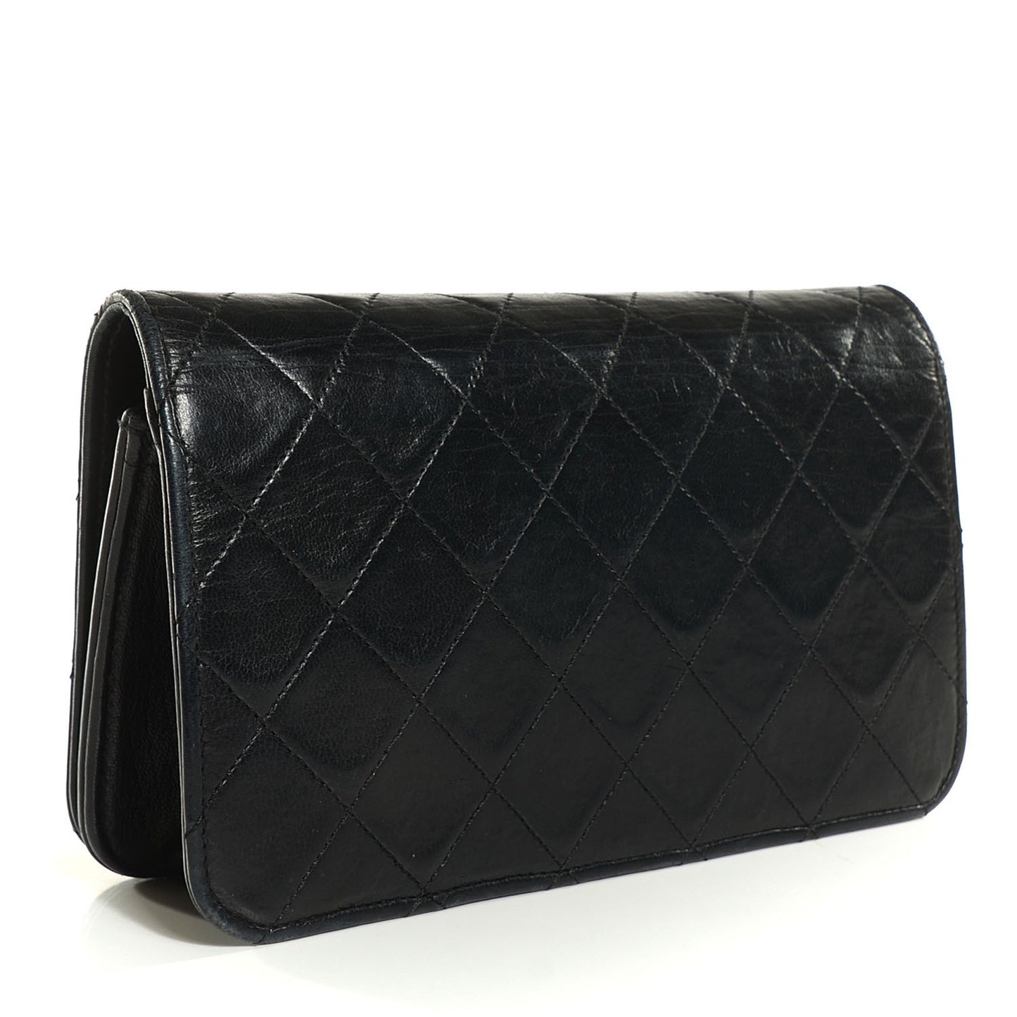 Lambskin Quilted Small Evening Flap Black