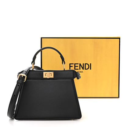 Fendi Shiny Nappa Petite Peekaboo I SEE U Satchel Black 12 of 12