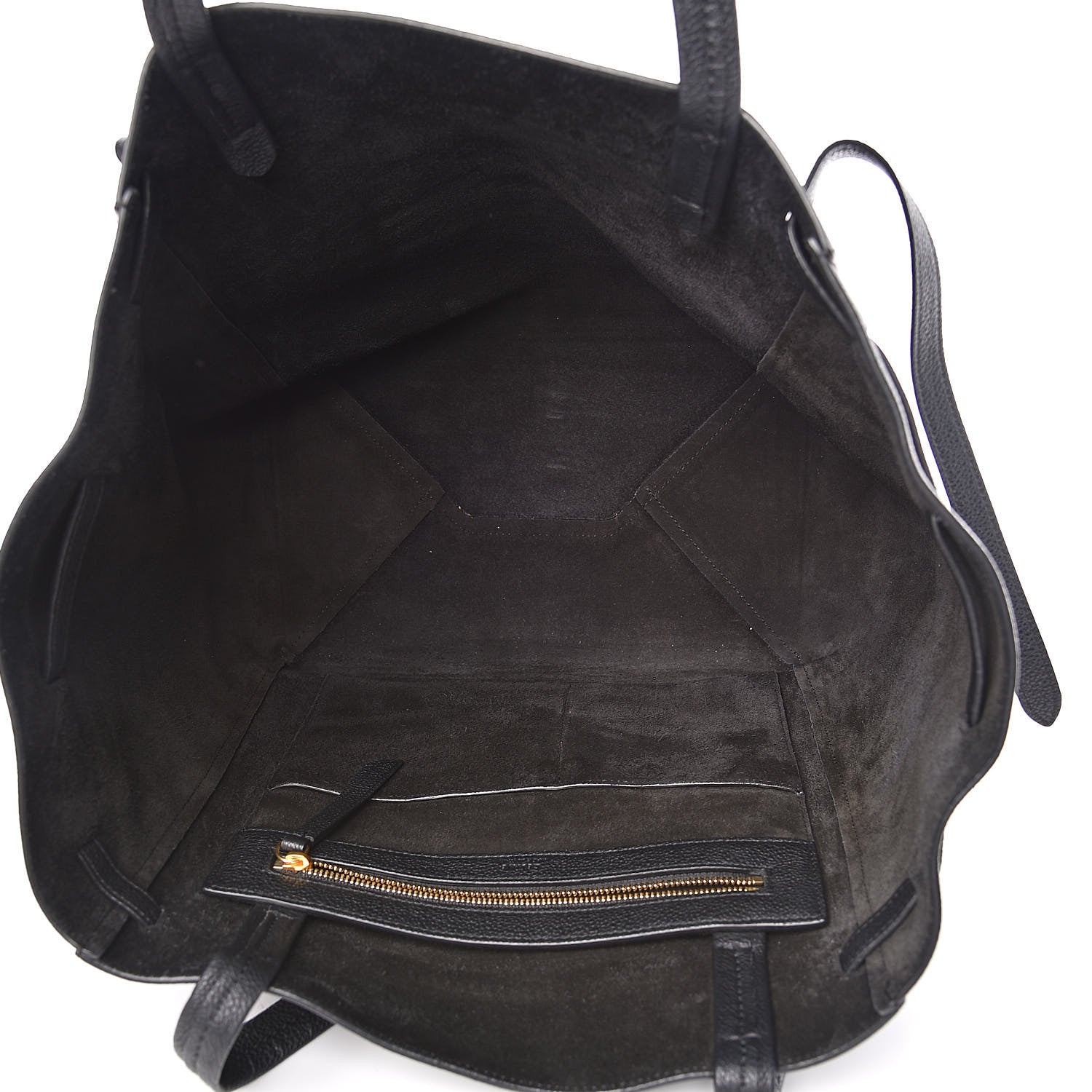 Celine Soft Grained Calfskin Small Belt Cabas Phantom Black 5 of 9