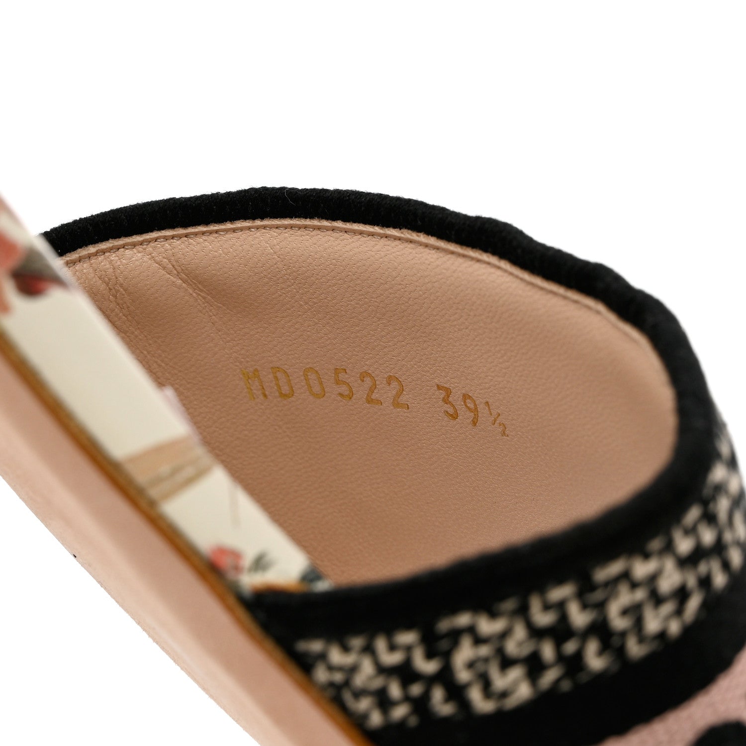 Christian Dior Canvas Jardin d’Hiver Embroidered Dway Flat Slide Sandals 39.5 White Multicolor 7 of 10