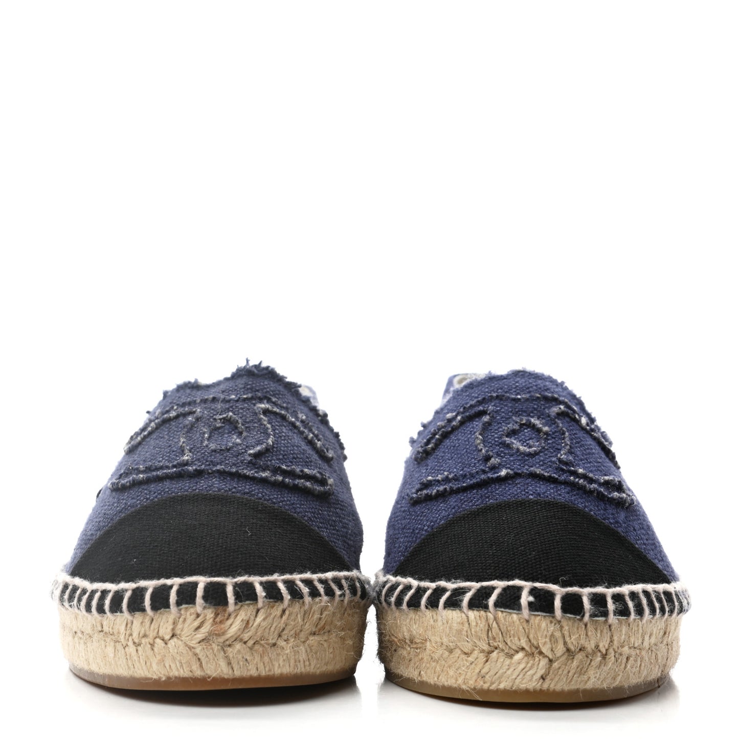 Denim Toile CC Espadrilles 37 Navy Black