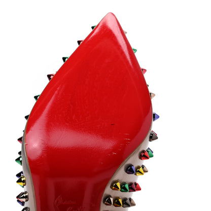 Christian Louboutin Specchio Follies Spikes 100 Pumps 38.5 Beige Multicolor 10 of 12