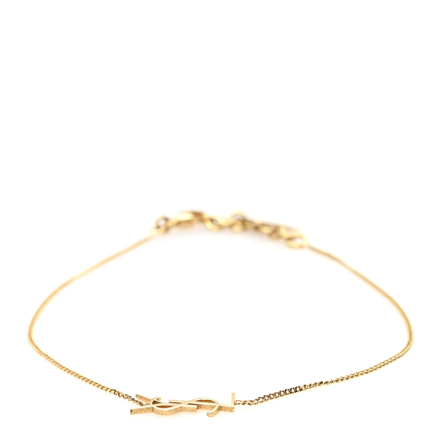 Brass Monogram Charm Bracelet Gold
