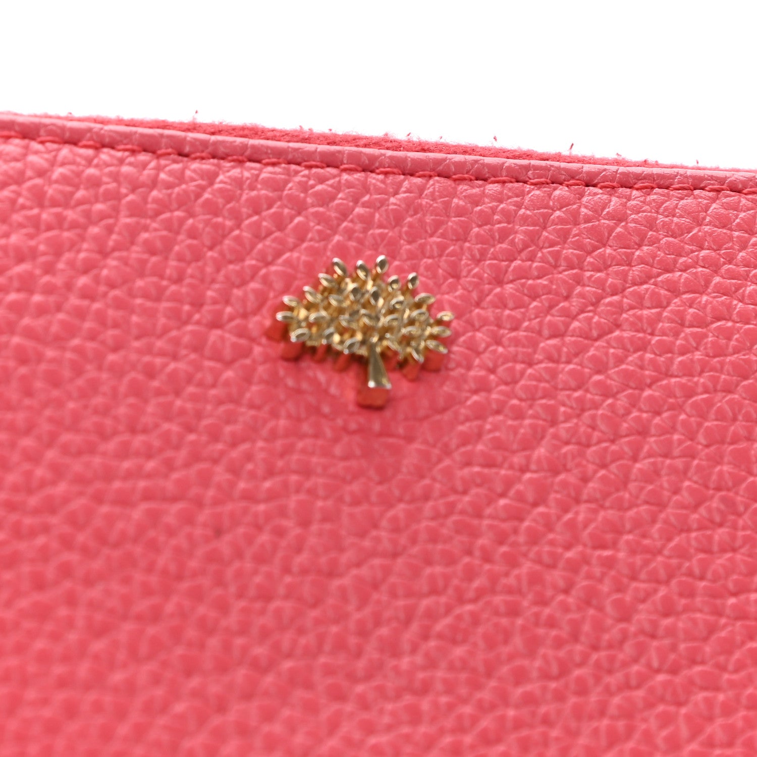 Mulberry Small Classic Grain Compact Zip Wallet Deep Pink 10 of 11