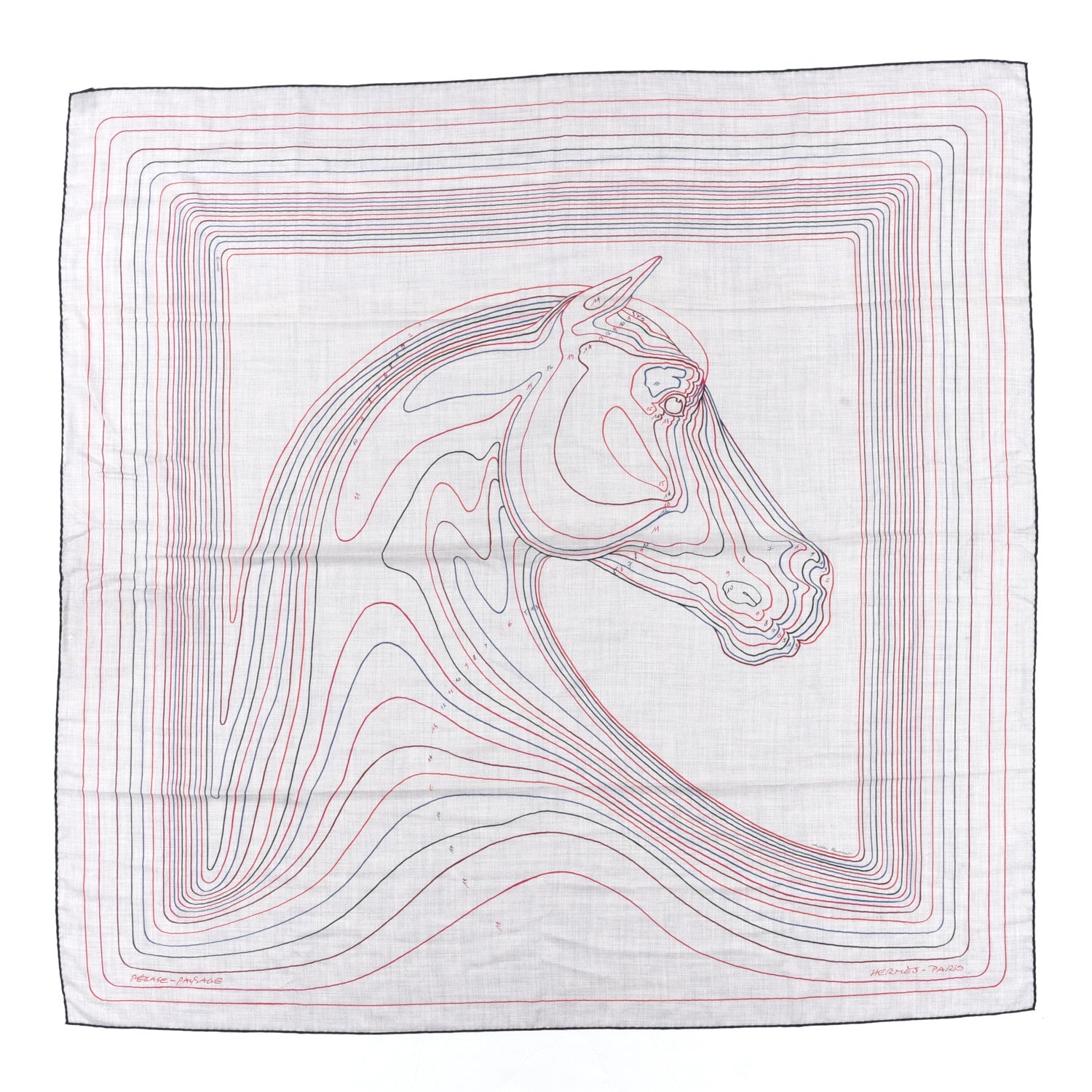 Hermes Cashmere Silk Pegase Paysage Shawl 140 1 of 5