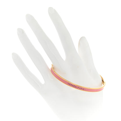 Hermes Enamel Printed Extra Narrow Uni Bracelet Papaye 2 of 4