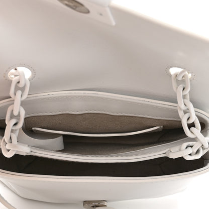 Off-White Calfskin Striped Diag Binder Flap Bag White 5 of 10