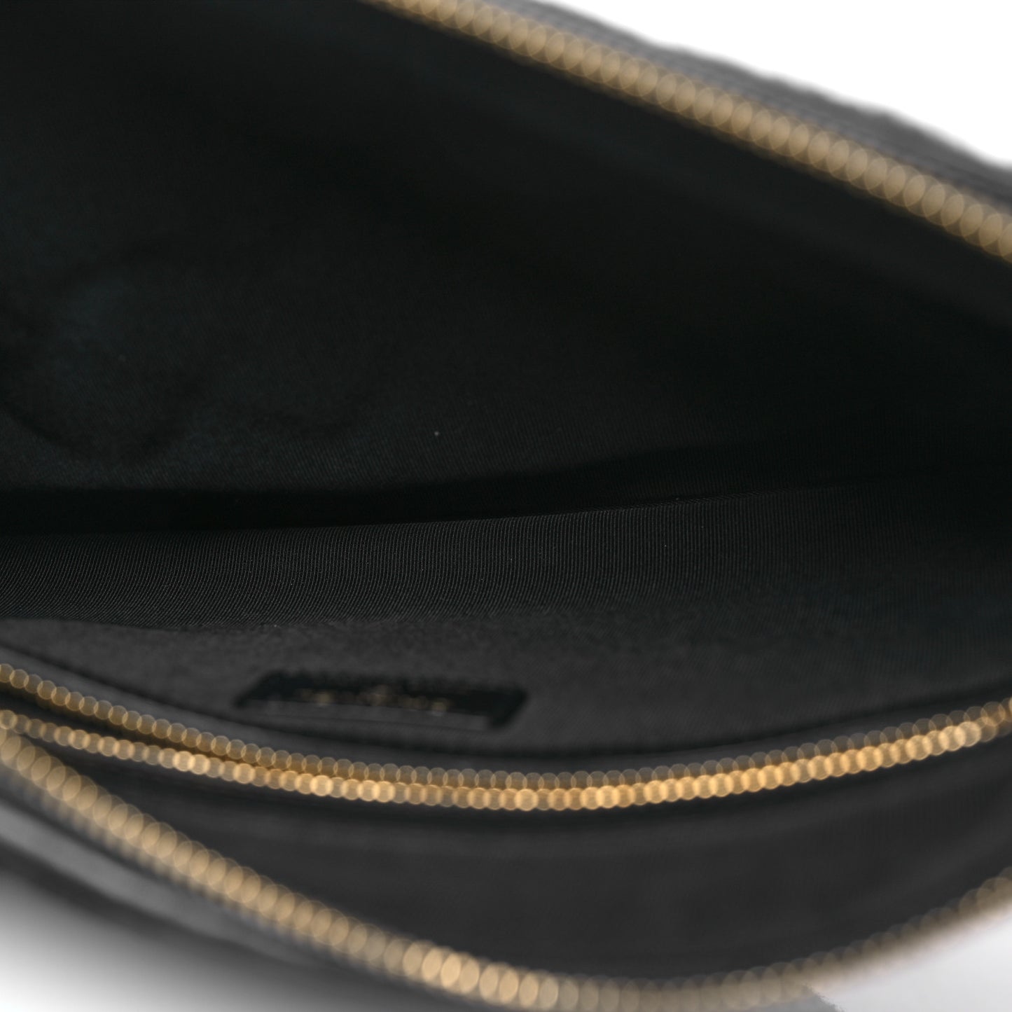 Terry Cloth Quilted Medium Cosmetic Case Black