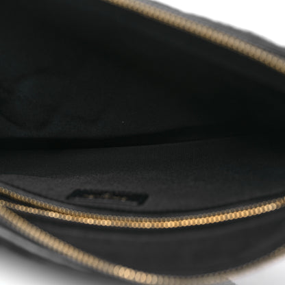 Chanel Terry Cloth Quilted Medium Cosmetic Case Black 5 of 9