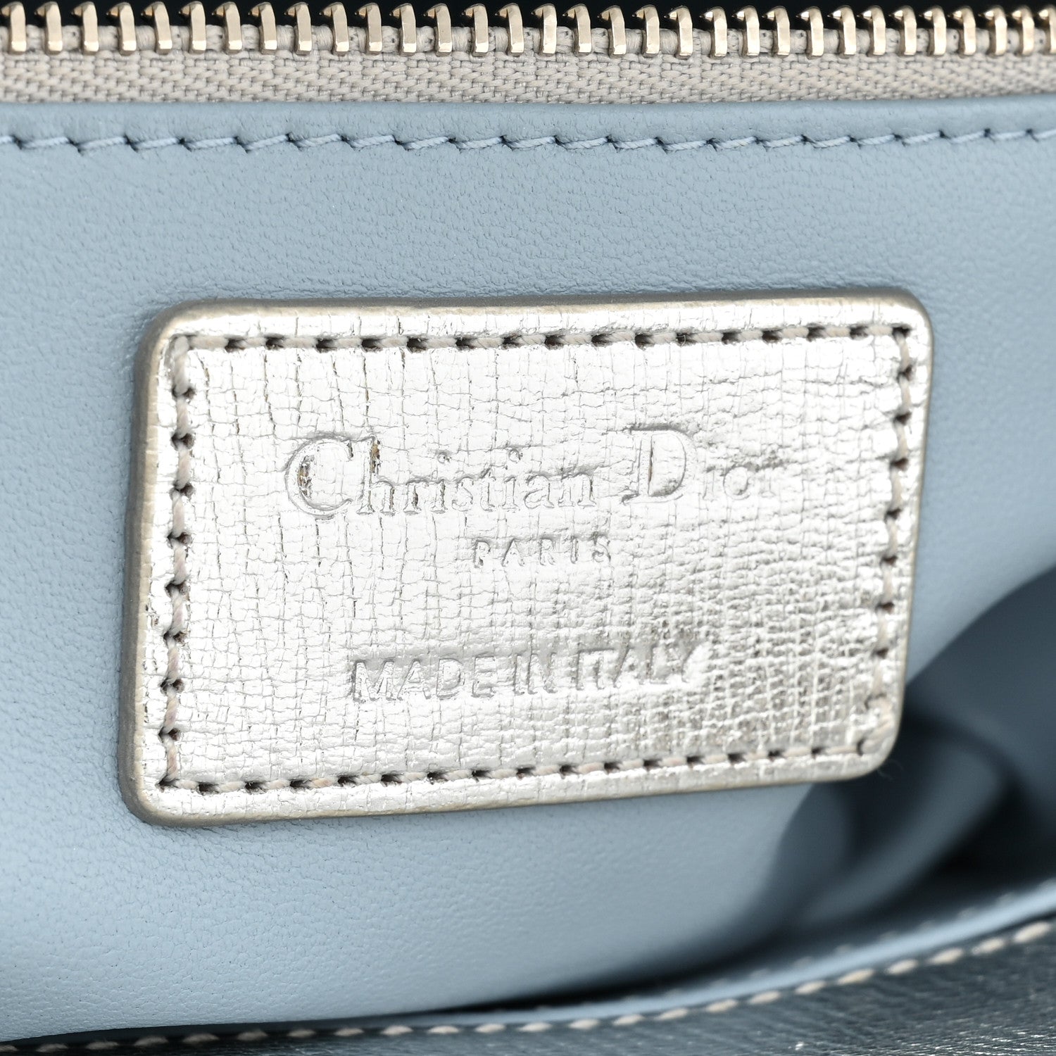 Christian Dior Metallic Grained Calfskin Cannage Small Lucky Badges My Lady Dior Silver 6 of 17