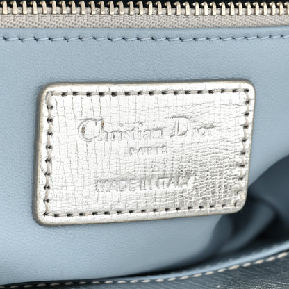 Christian Dior Metallic Grained Calfskin Cannage Small Lucky Badges My Lady Dior Silver 6 of 17