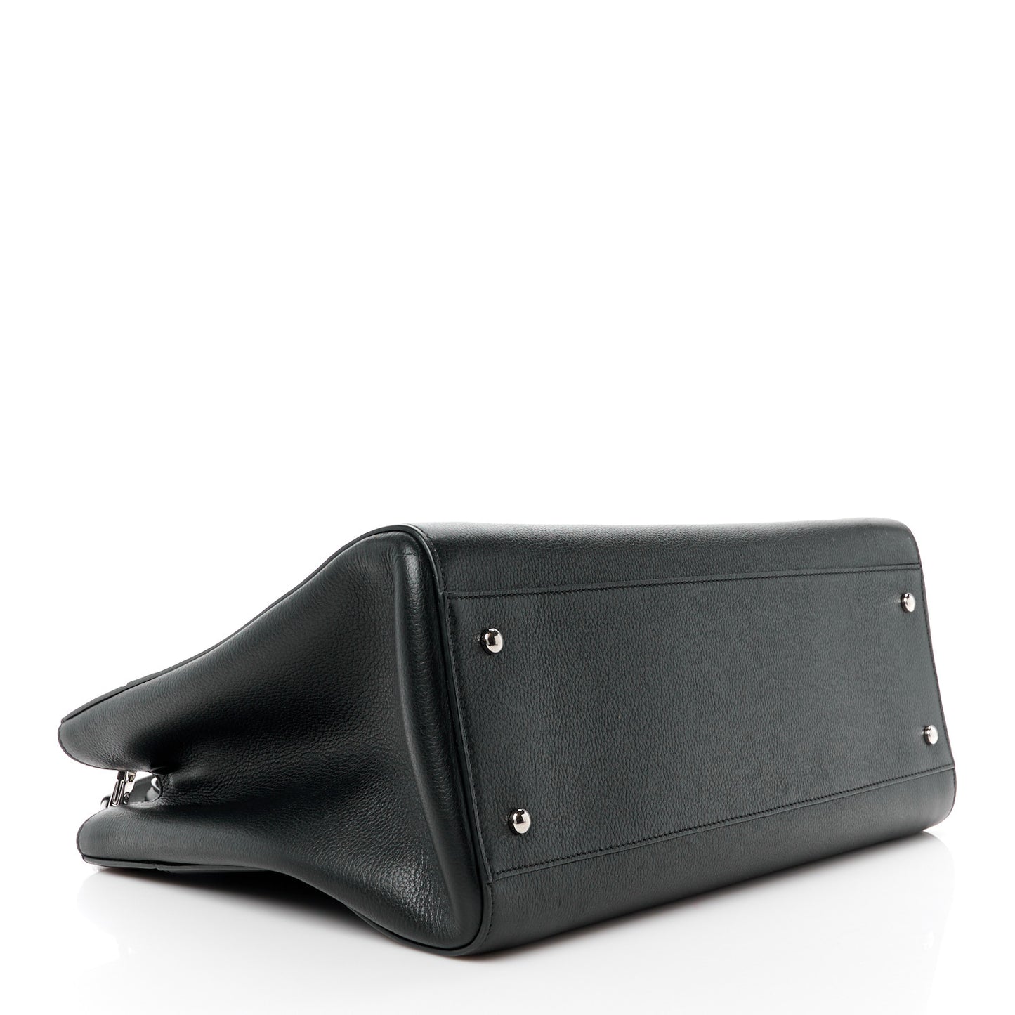 Grained Calfskin Medium Neo Executive Shopper Tote Black