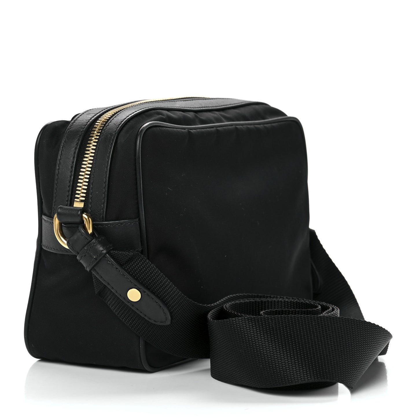 Tessuto Nylon Soft Calf Camera Bag Black