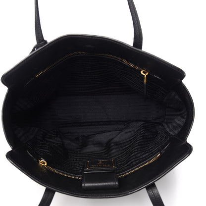 Prada Vitello Phenix Tote Black 4 of 9
