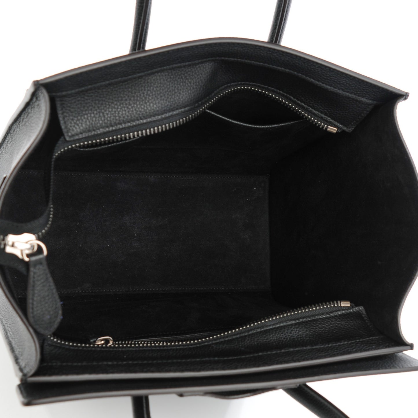 Drummed Calfskin Micro Luggage Black