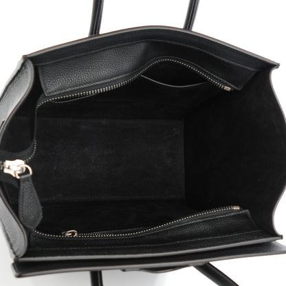 Celine Drummed Calfskin Micro Luggage Black 6 of 8