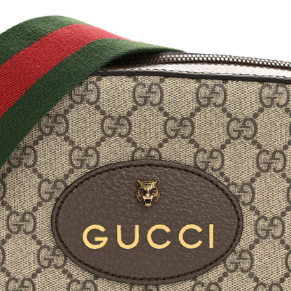 Gucci GG Supreme Monogram Web Neo Vintage Shoulder Bag Beige New Acero Crop 8 of 11