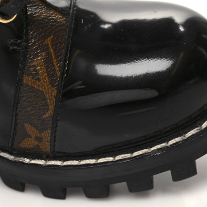 Louis Vuitton Patent Calfskin Monogram Star Trail Ankle Boots 41 Black 9 of 9
