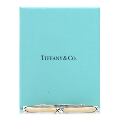 Tiffany Sterling Silver Enamel Signature X Bangle Bracelet White 4 of 4