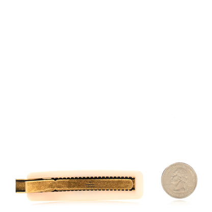 Gucci Resin Crystal Single Hair Barrette White 2 of 3