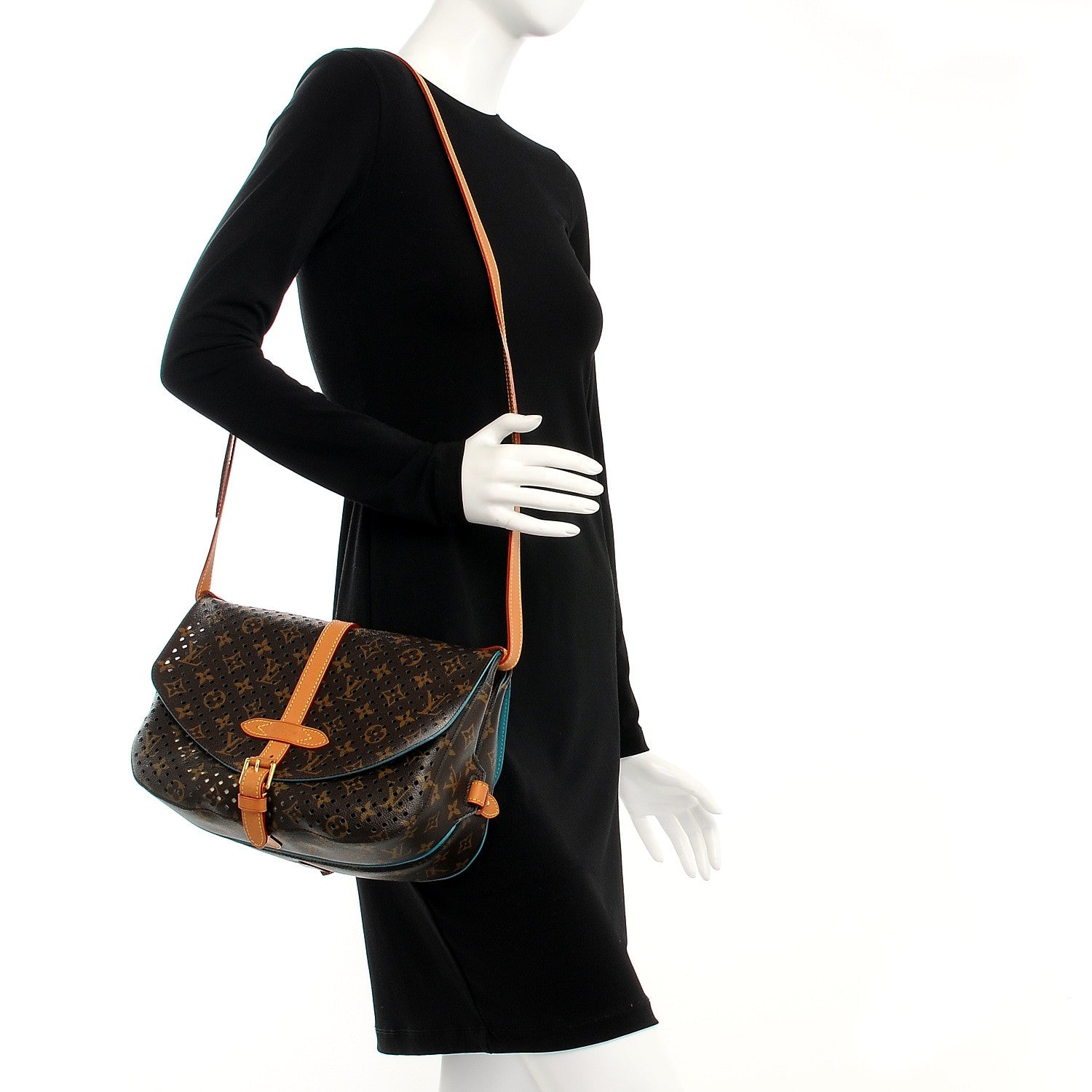 Louis Vuitton Monogram SC Flore Saumur Teal 2 of 8
