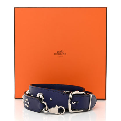 Hermes Swift Studded Carnaby Losange Shoulder Strap Bleu Encre 5 of 5