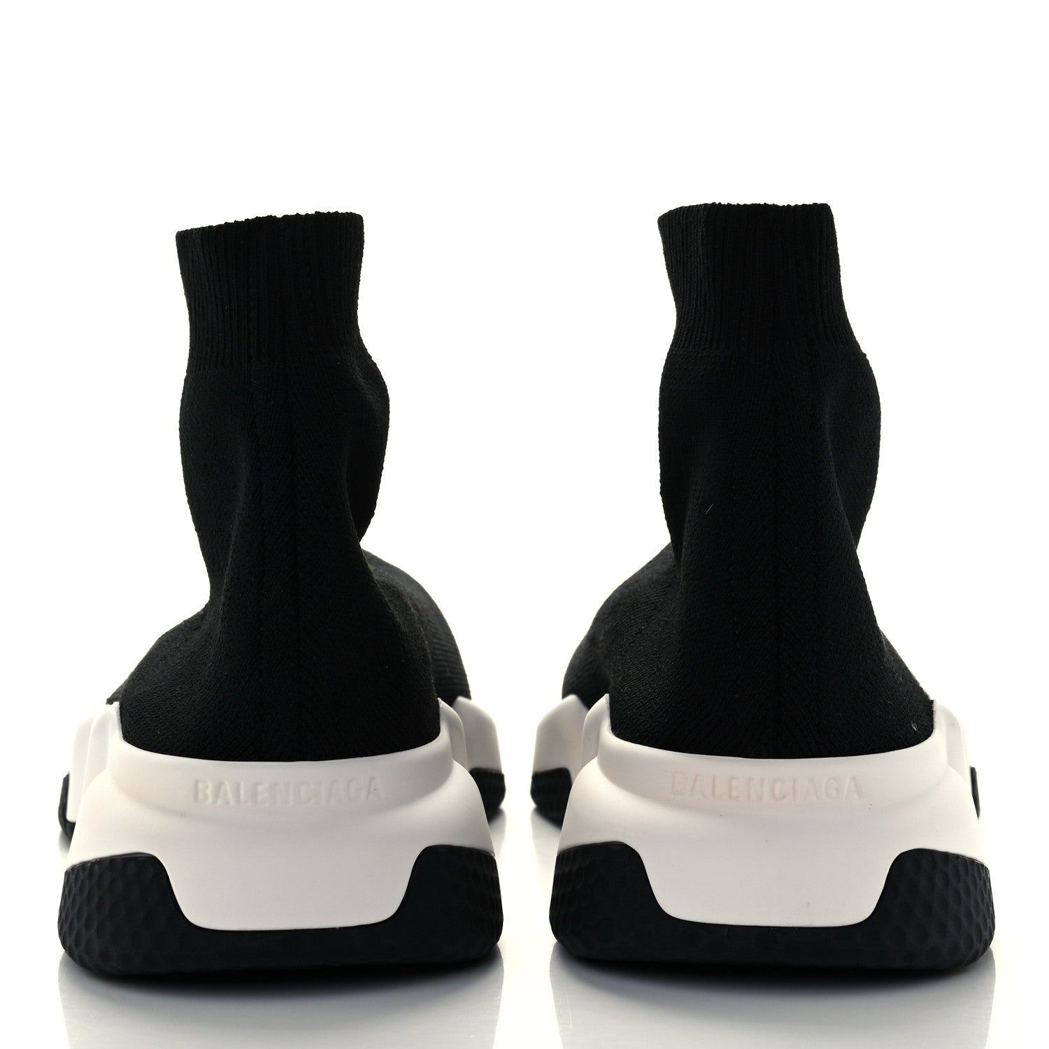 Balenciaga Neoprene Knit Womens Speed Sneakers 39 Black White 5 of 11