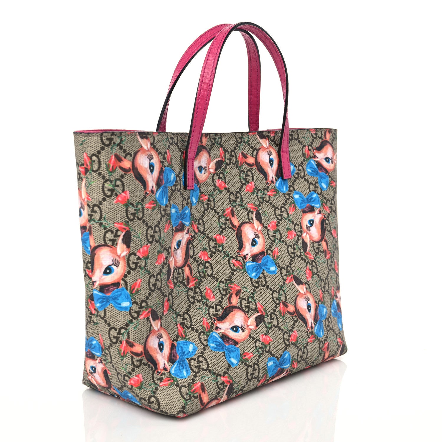 Gucci GG Supreme Monogram Childrens Deer Tote Red 2 of 8