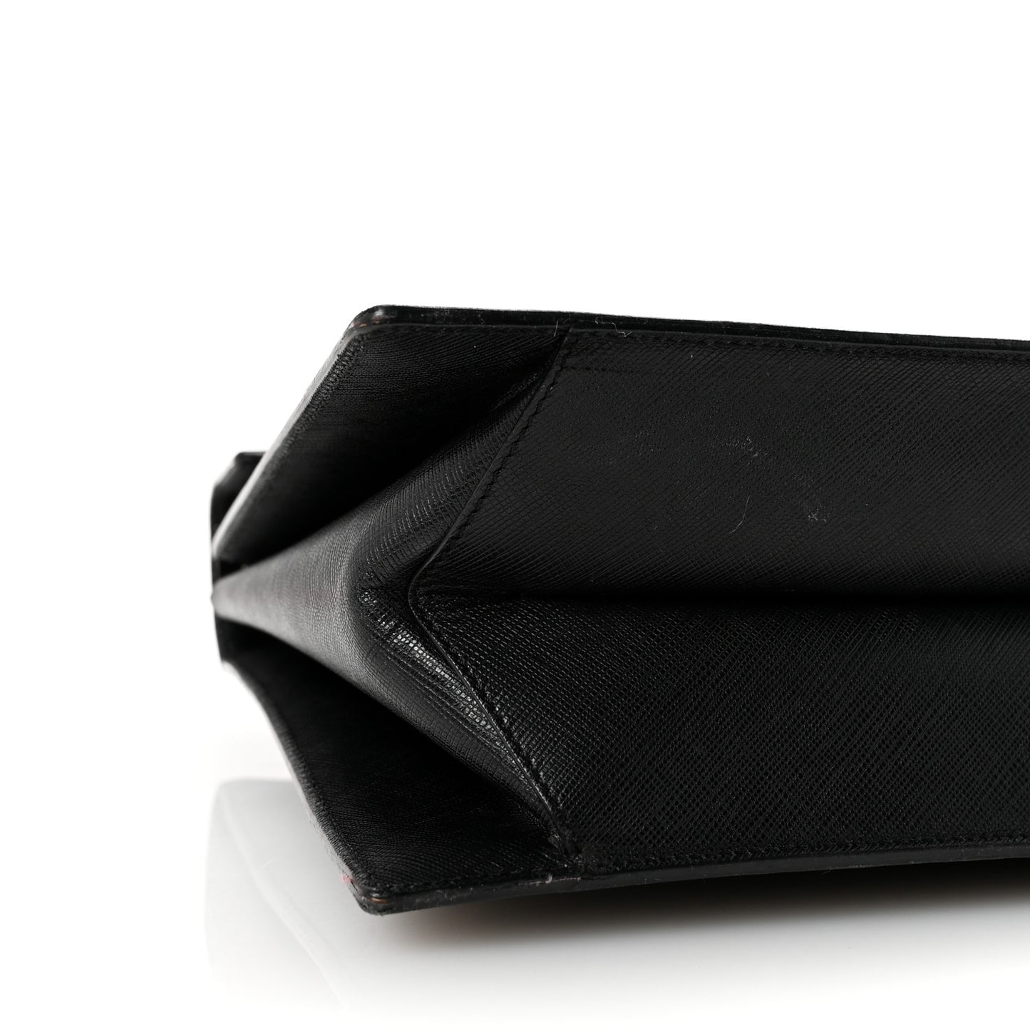 Calfskin Gancini 2-Way Top Handle Bag Black