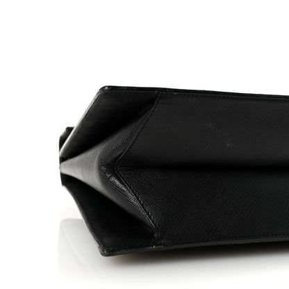 Salvatore Ferragamo Calfskin Gancini 2-Way Top Handle Bag Black 8 of 9