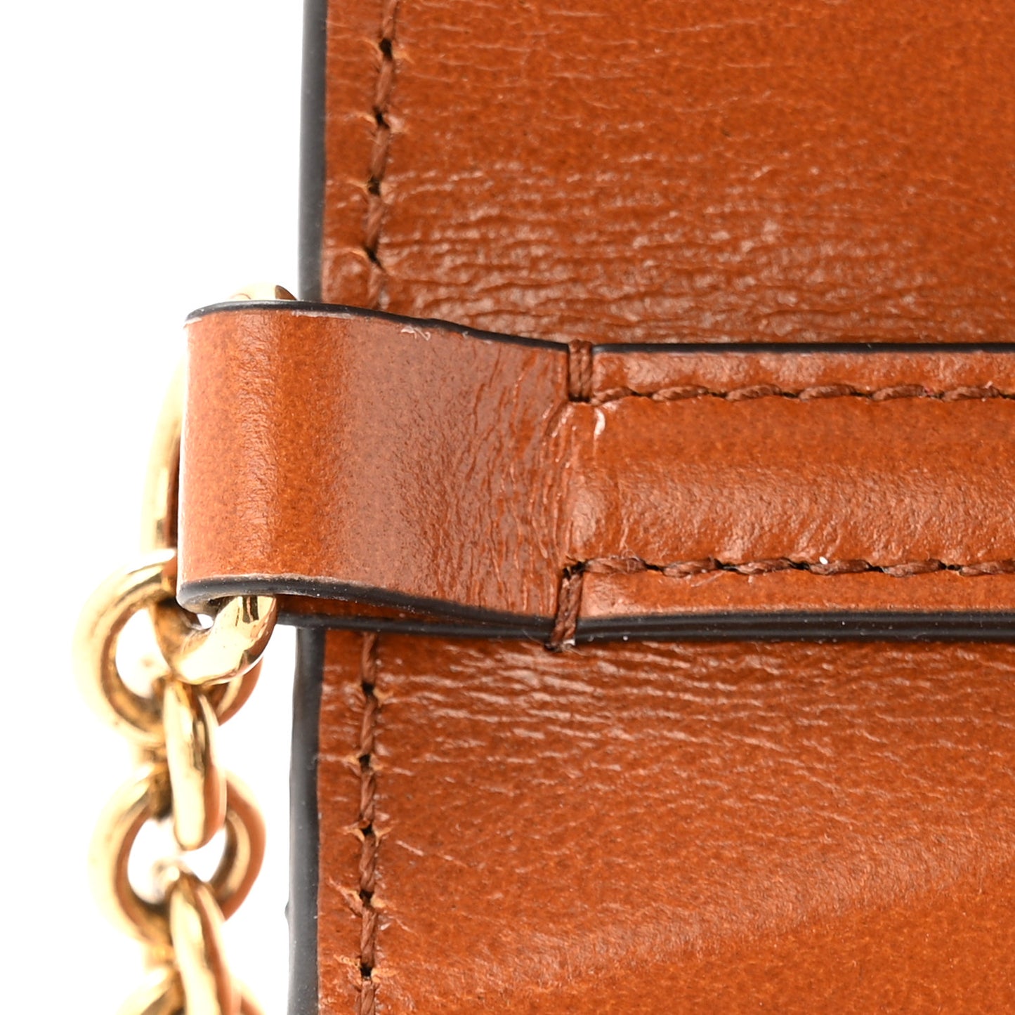 Calfskin Iconic Flap Wallet On Chain Clay Brown