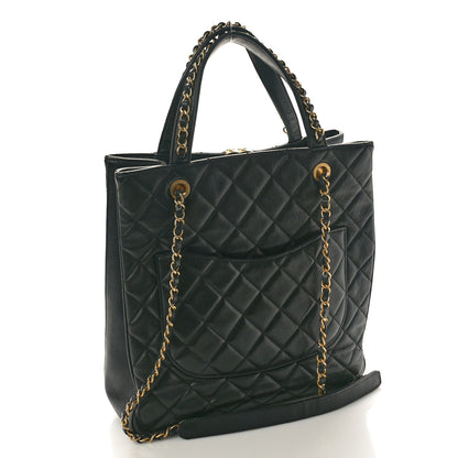 Chanel Lambskin Quilted Large Chanel 19 Shopping Tote Black 2 of 9